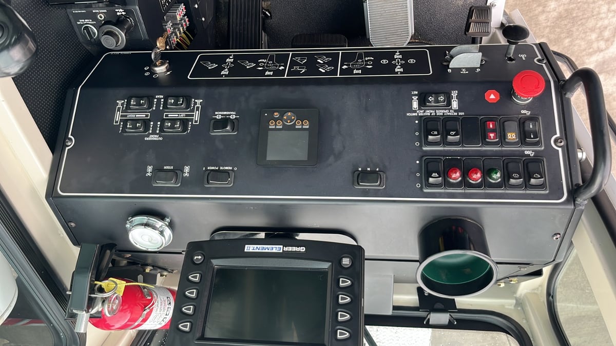 Crane cab load-moment indicator (LMI) control panel